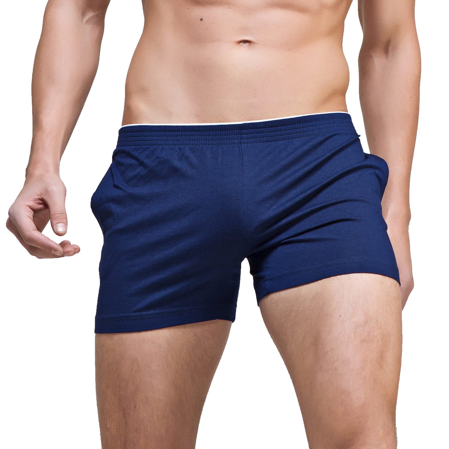 Men's Soft Lounge Pajama Shorts with Pockets - Comfortable Sleepwear for Relaxing at Home, Lounging & Summer Nights