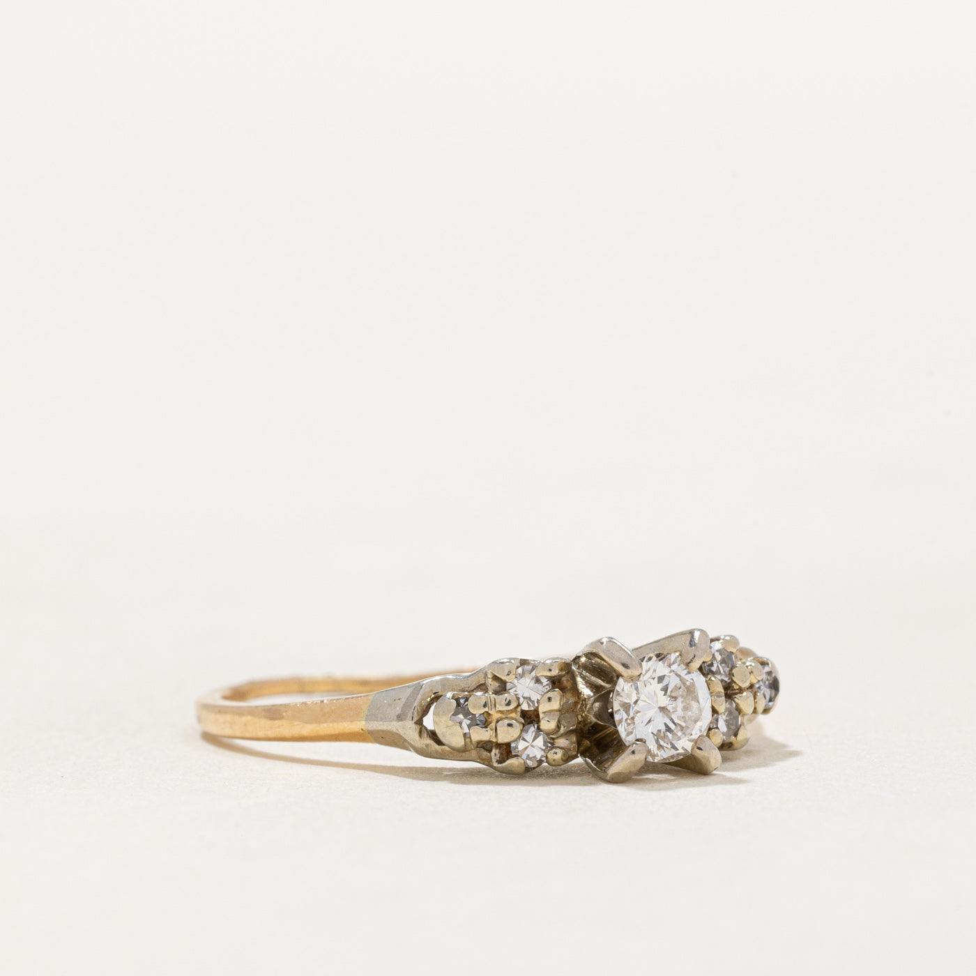Vintage Diamond Ring - 0.31 Carat Total Weight (CTW) - Size 8 - Elegant Antique Style Jewelry for Women - Perfect for Engagement, Wedding, Anniversary & Special Occasions