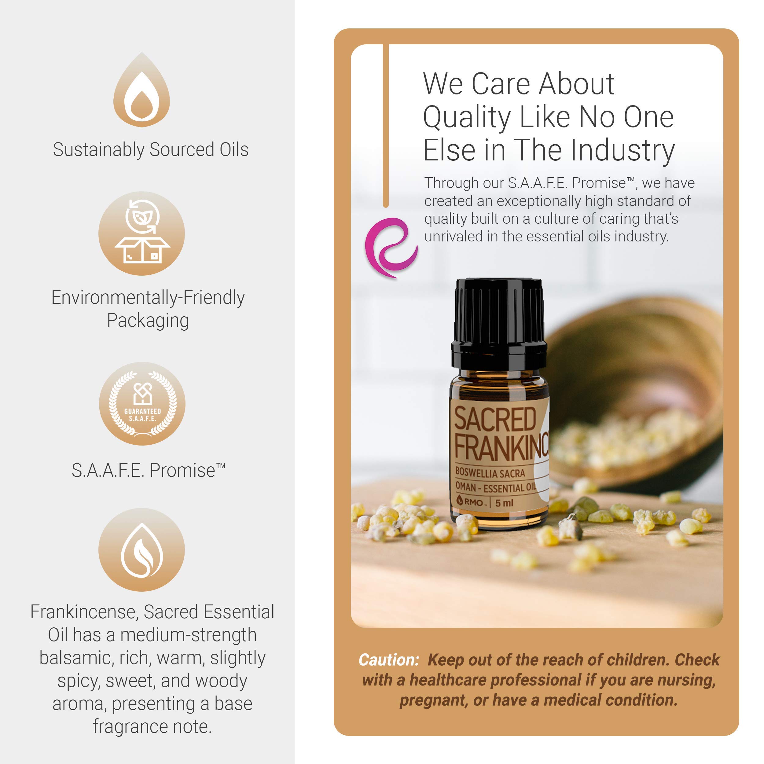 Rocky Mountain Oils Sacred Frankincense Essential Oil - 100% Pure Aromatherapy Oil for Diffusers, Massage Therapy, Skin Care & Home Use - 5ml Bottle - Perfect for Relaxation, Meditation & Natural Cleaning