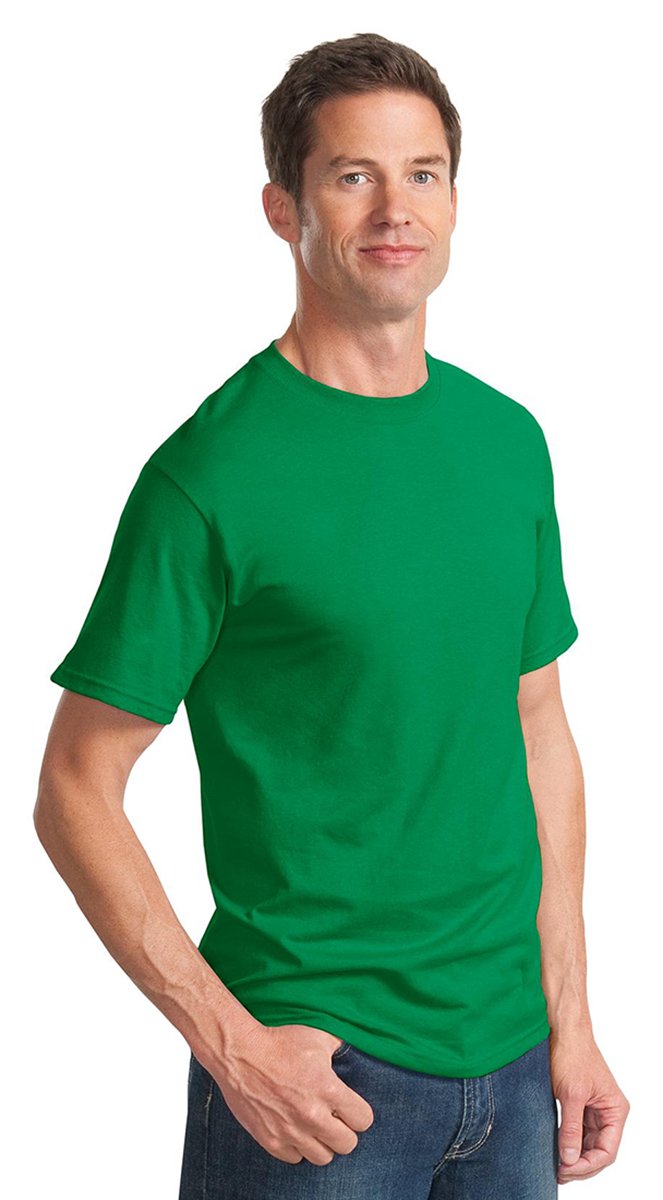 Jerzees Men's Heavyweight Blend Pocket T-Shirt - Soft Cotton Polyester Tee, Comfortable Casual Shirt for Everyday Wear, Forest Green, Medium - Perfect for Work, Gym & Outdoor Activities