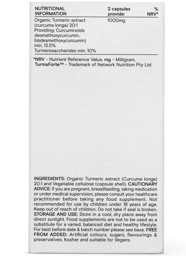 Wild Nutrition Organic Turmaforte Turmeric Supplement - Premium Curcumin Extract for Joint & Digestive Support - Ideal for Daily Wellness & Anti-Inflammatory Diet