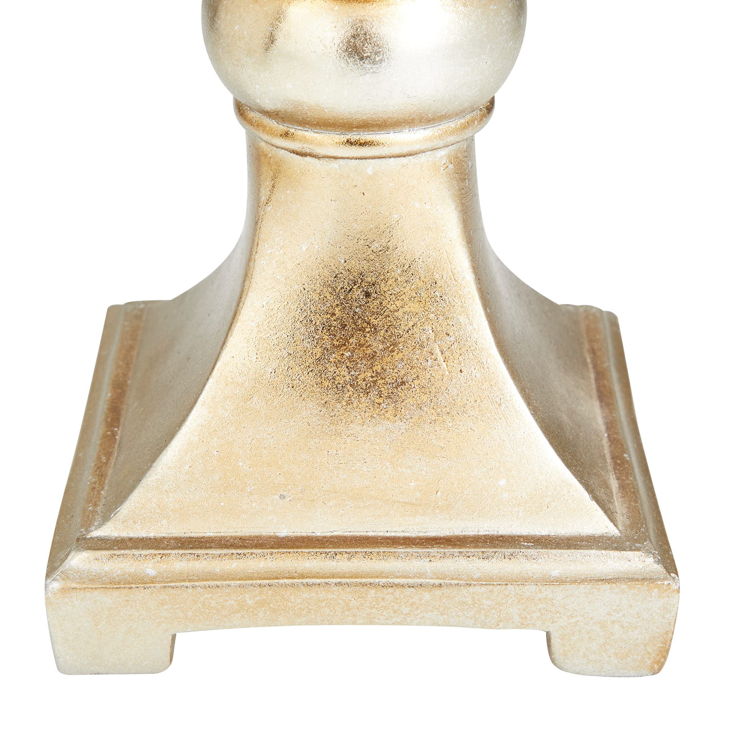 Deco 79 Polystone Solid Decorative Jars - Set of 2 Gold Vases for Home Decor, 7