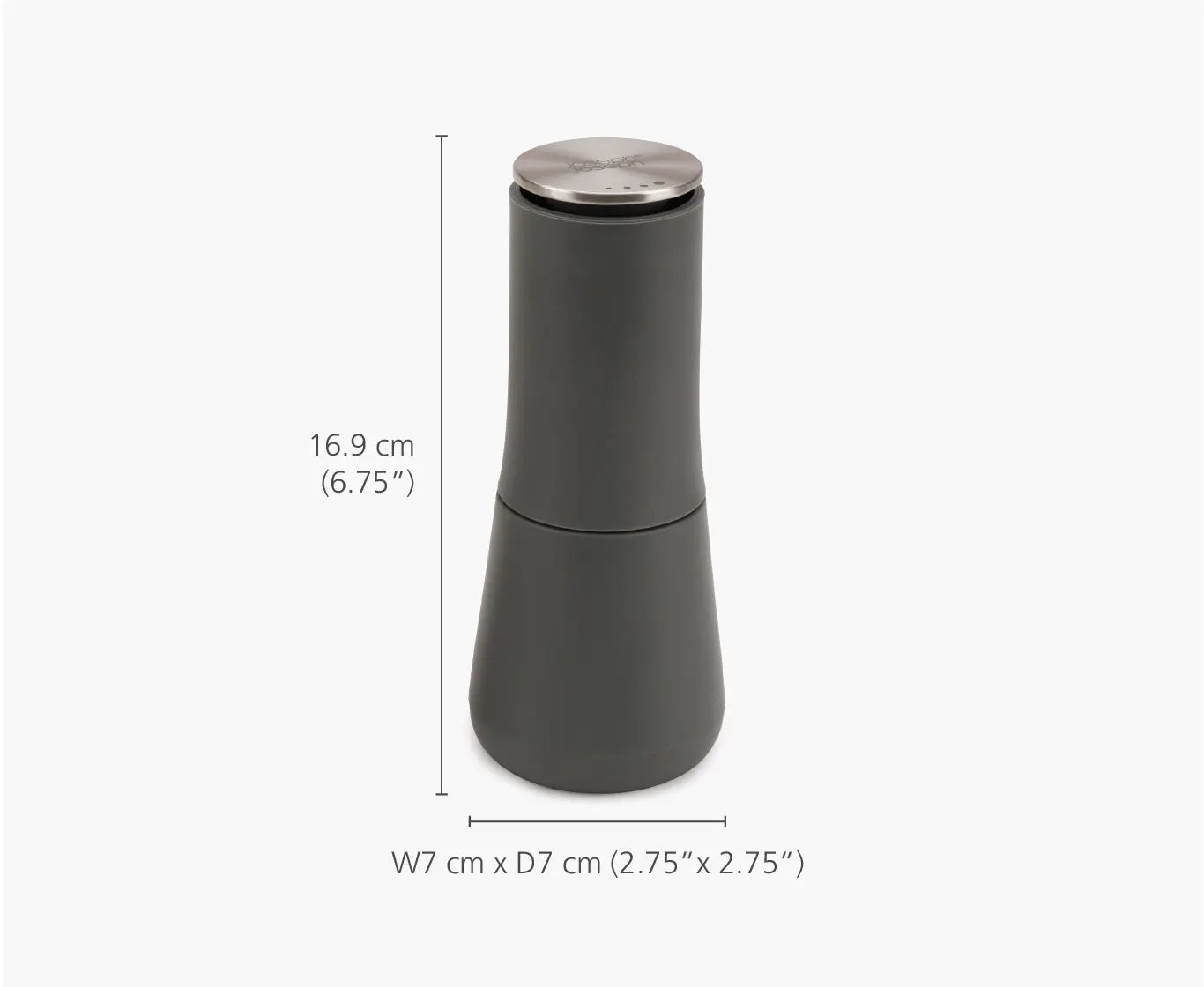Premium Milltop™ Grey Salt and Pepper Grinder Set - Adjustable Ceramic Spice Mill for Kitchen, Dining Table & Gourmet Cooking