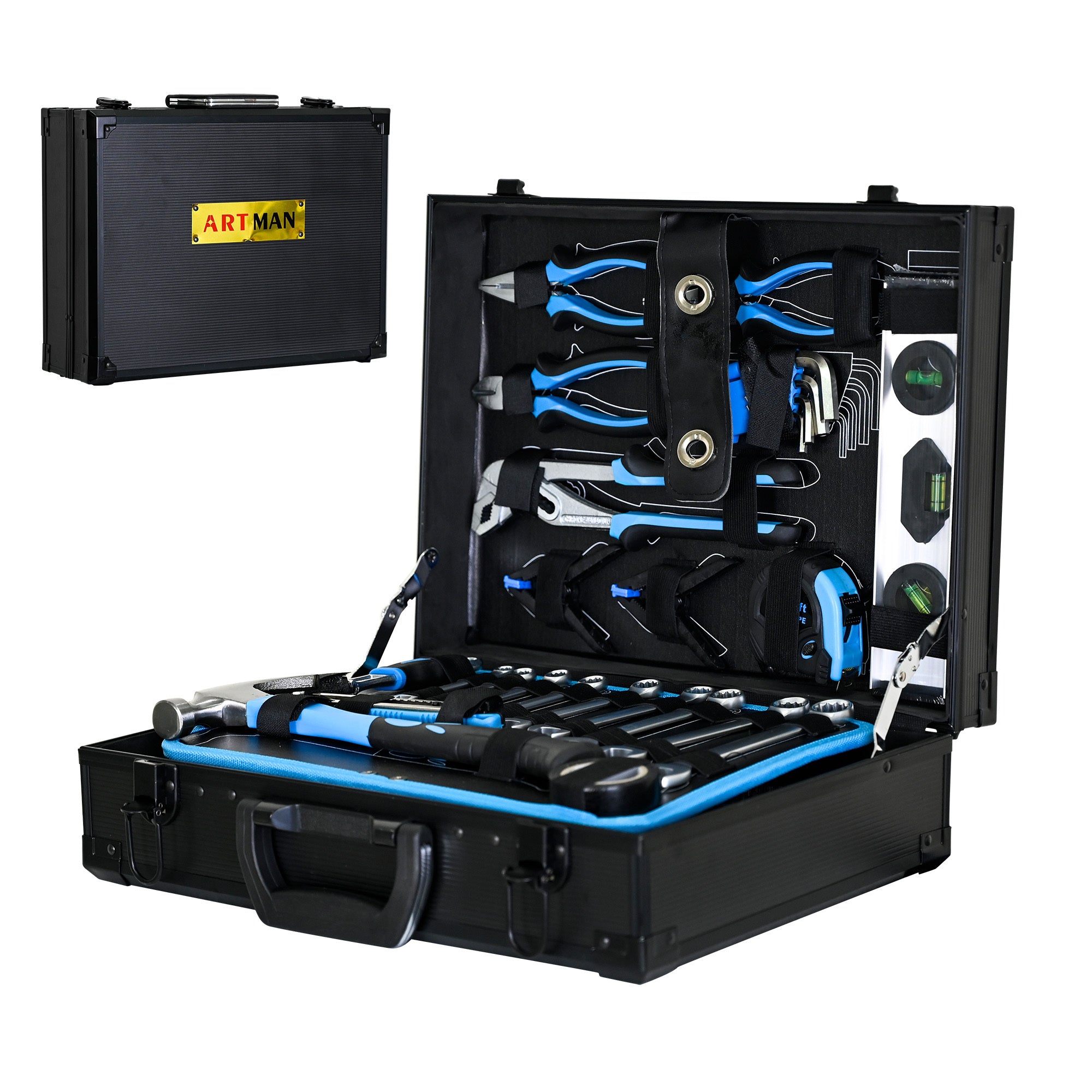 247-Piece Home & Machinery Maintenance Tool Set - Complete Basic Tool Kit for DIY Repairs, Auto Fixes & Household Projects | Portable Suitcase Case for Easy Storage & Transport