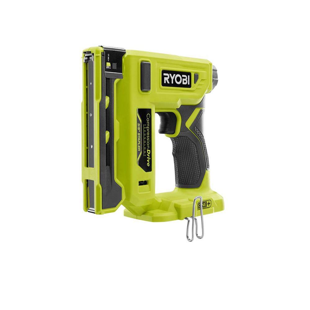 Ryobi 18V Cordless Crown Stapler Kit with Battery & Charger - Bulk Pack (Non-Retail) - Perfect for DIY Home Projects, Woodworking, and Upholstery