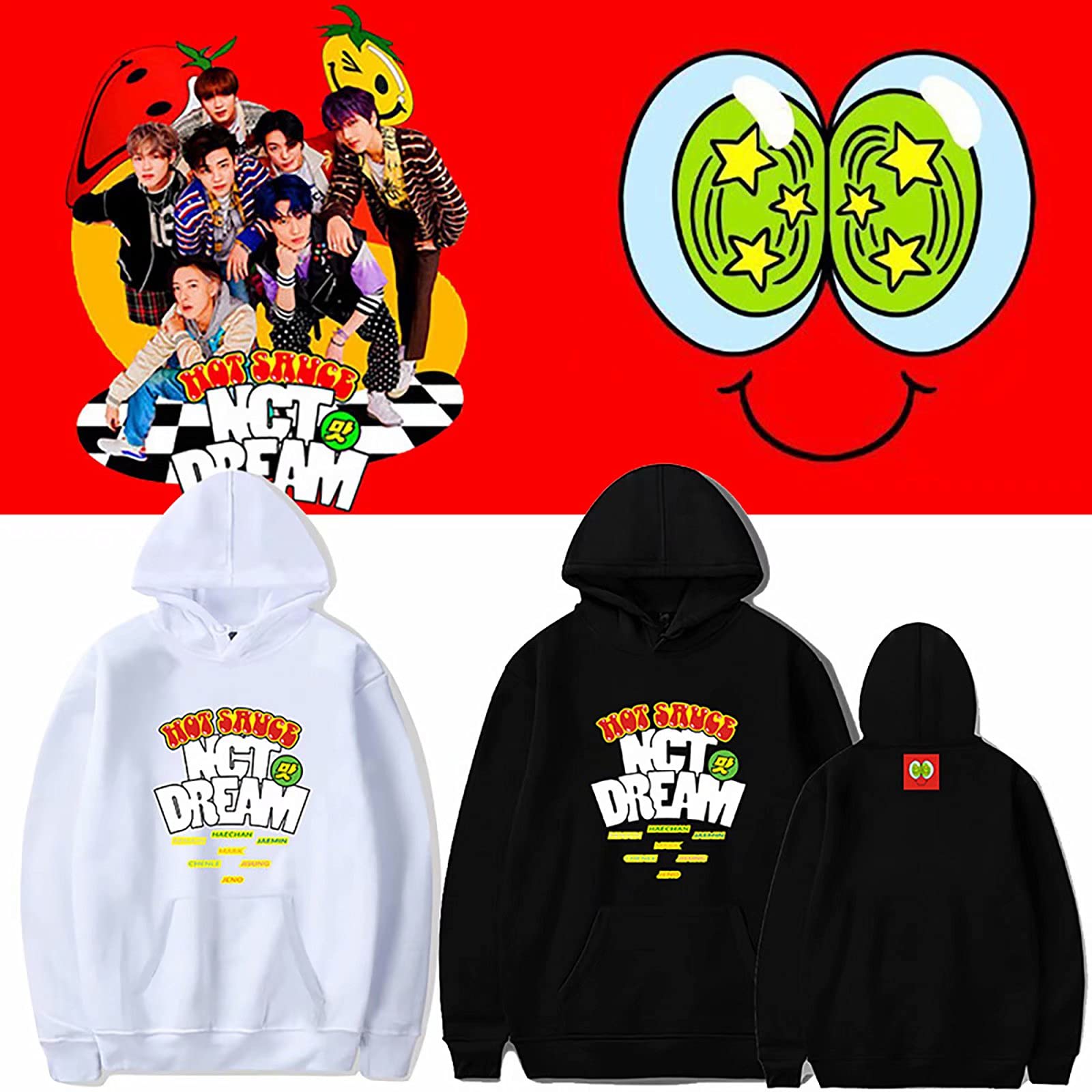 NCT Dream Hot Sauce Album Hoodie - Kpop Merch Sweatshirt for Fans - Jisung Jaemin Jeno Merchandise - Perfect for Concerts, Fan Meetings & Casual Wear