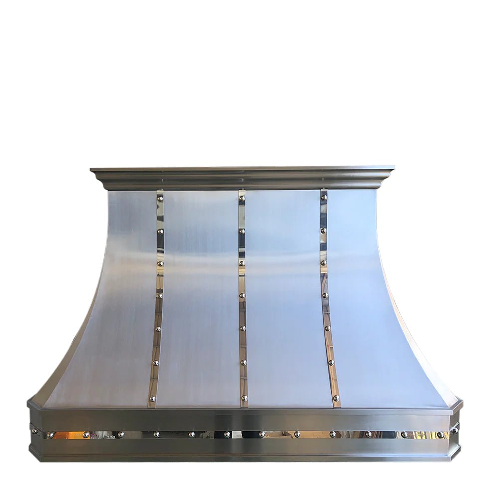SINDA 36-inch Curved Brushed Stainless Steel Range Hood - SRH3C 3TR AMTR Commercial Grade Kitchen Vent Hood for Home & Restaurant Use