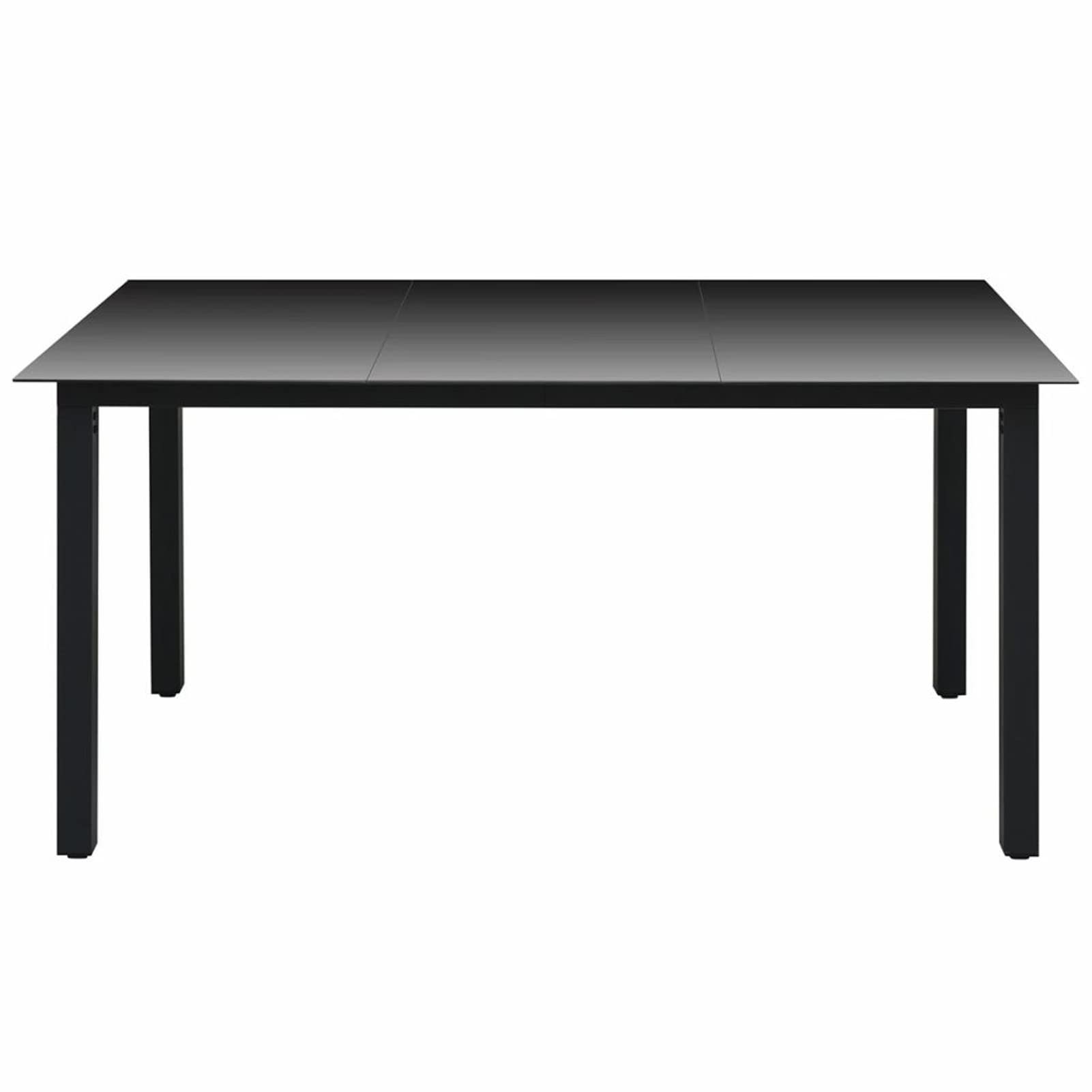 Weather Resistant Steel Patio Side Table - Small Outdoor End Table for Patio, Yard, Balcony & Garden - Durable Black Metal Side Table (59.1