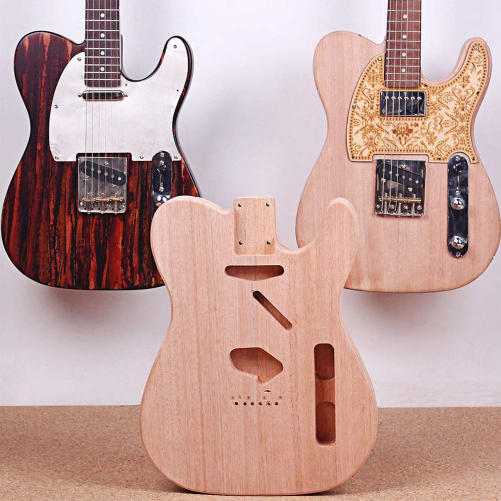Unfinished Basswood Guitar Body Blank Kit - Replacement Electric Guitar Barrel Body for DIY Guitar Building & Repair - Perfect for Custom Guitar Projects, Luthier Work, and Home Music Studio Upgrades