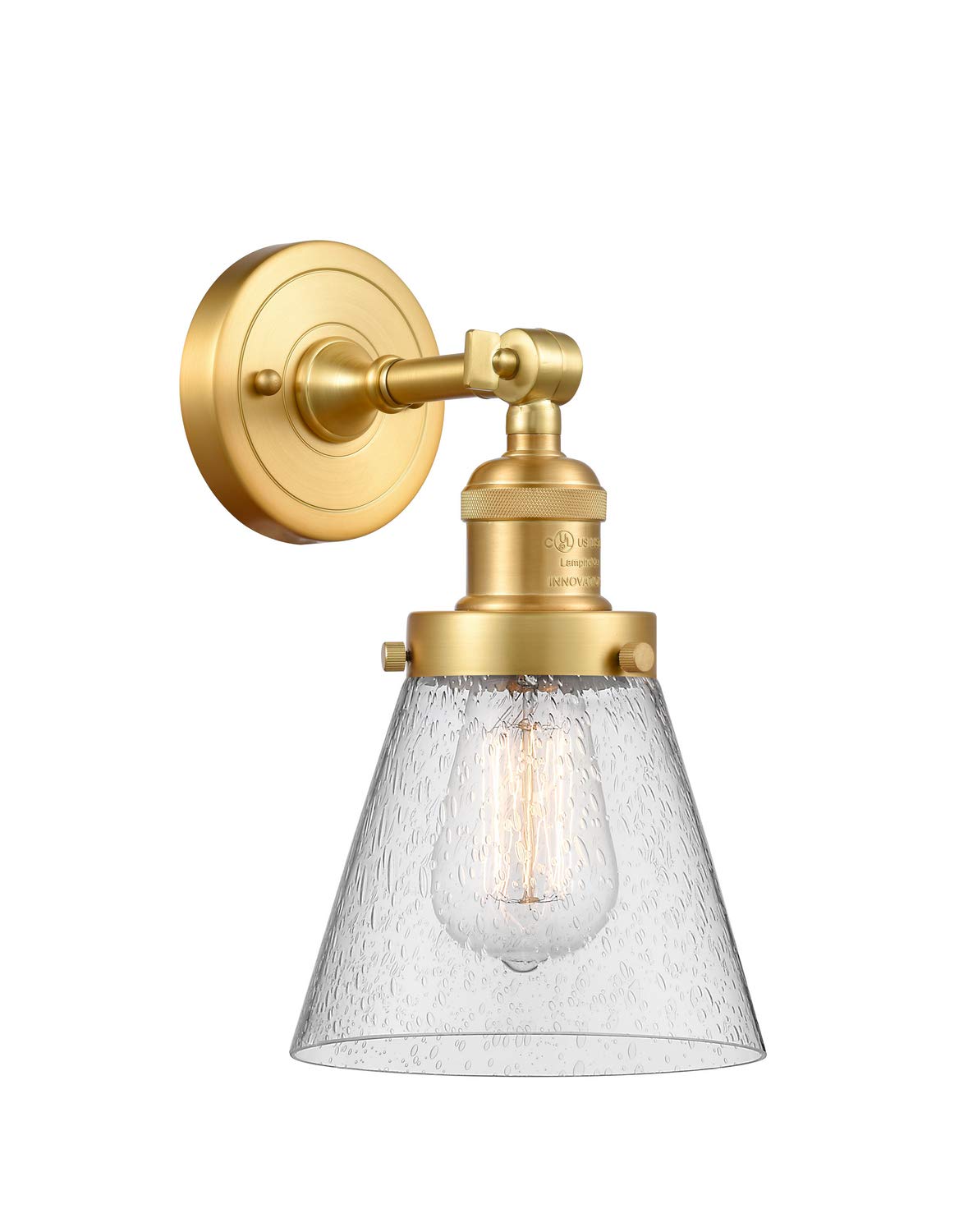 Franklin Restoration Collection 203-SG-G64-LED Gold Transitional LED Wall Sconce with Champagne & Gold Leaf Finish - Perfect for Bedroom, Hallway, and Living Room Lighting