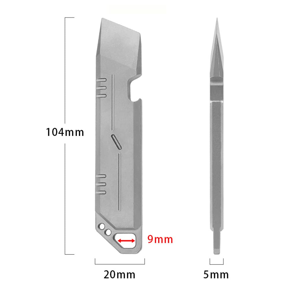 Premium Titanium EDC Pry Bar - Multi-Tool with Bottle Opener, Crowbar & Keychain for Outdoor Survival, Camping & Everyday Carry (EDC) | Compact & Durable Pocket Tool for Hiking, DIY & Emergency Situations