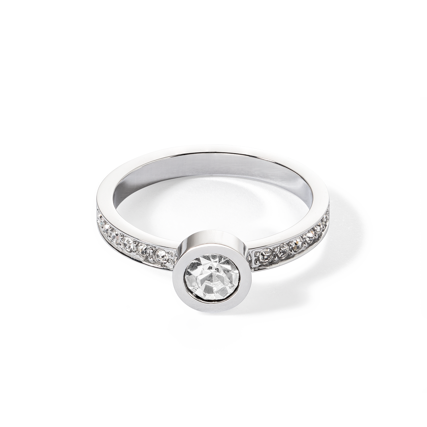 Sparkling Dots Sterling Silver Crystal Ring for Women - Elegant Jewelry Gift for Anniversary, Wedding & Party Occasions