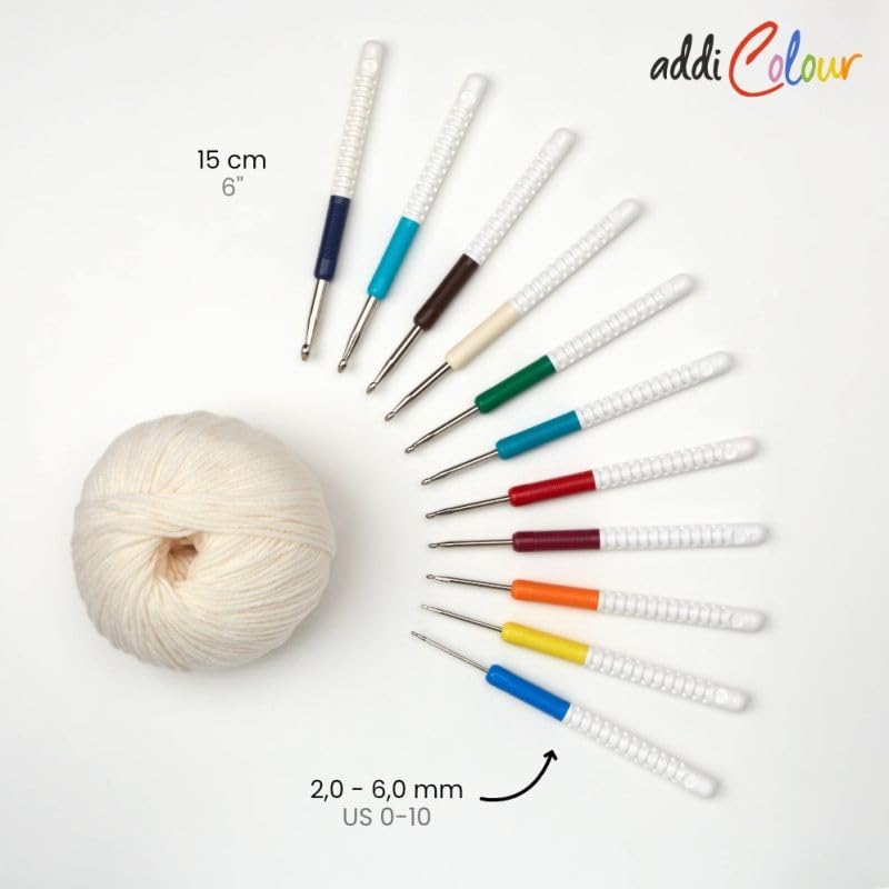 addi 3.75mm Colorful Crochet Hook Set - Perfect for Amigurumi, Scarves, and DIY Yarn Crafts