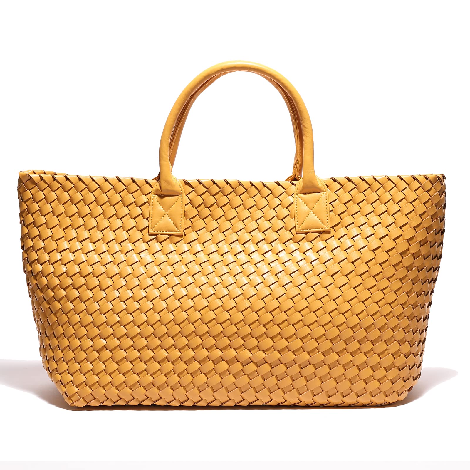 Stylish Large Capacity Woven Tote Bag for Women - Fashionable Shopper, Travel & Everyday Shoulder Handbag | Perfect for Work, Beach, Shopping & Travel Accessories