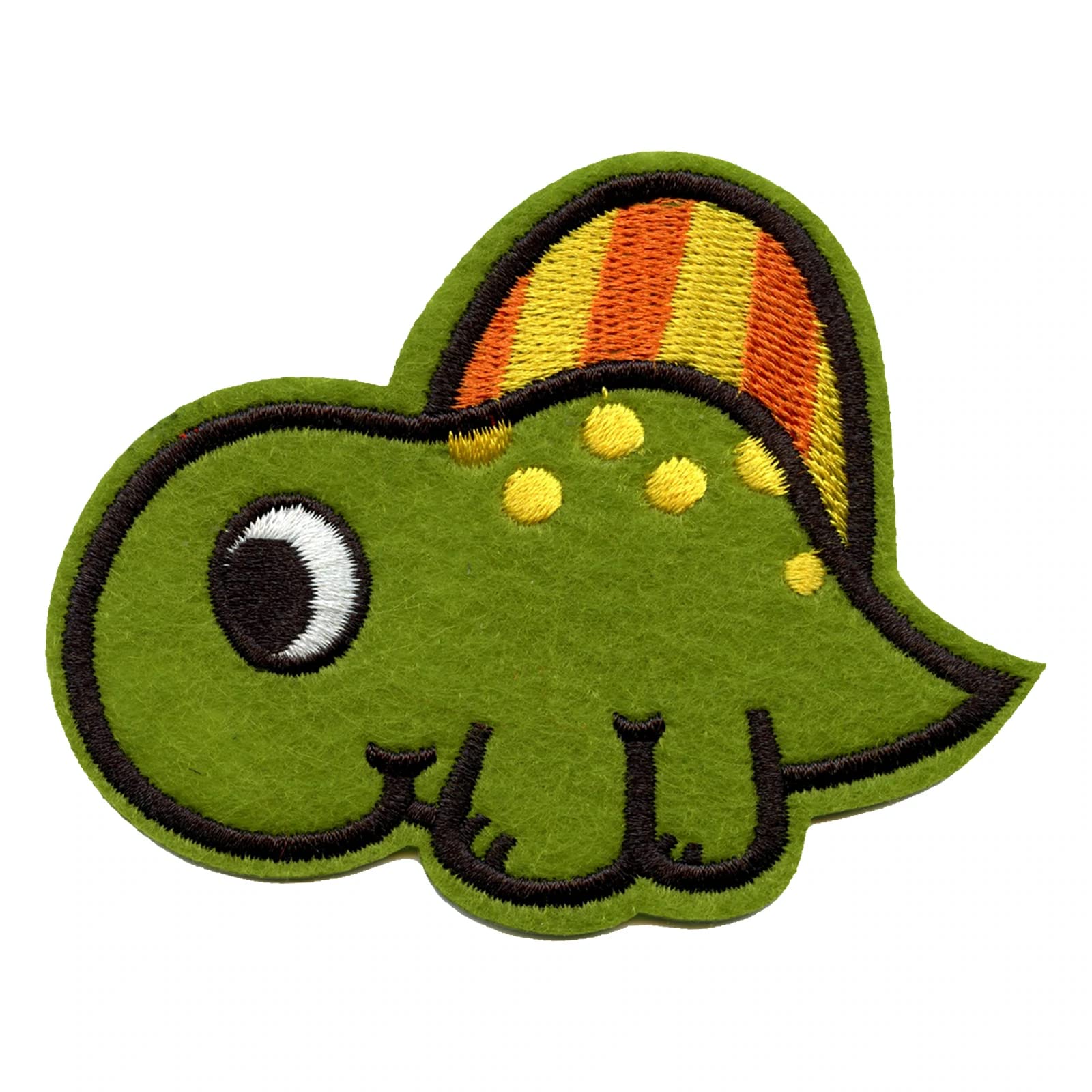 Cartoon Stegosaurus Iron On Patch - Cute Dinosaur Embroidered Applique for Kids Clothes, DIY Crafts & Backpack Decoration | Perfect for Baby Onesies, T-Shirts & Denim Jackets