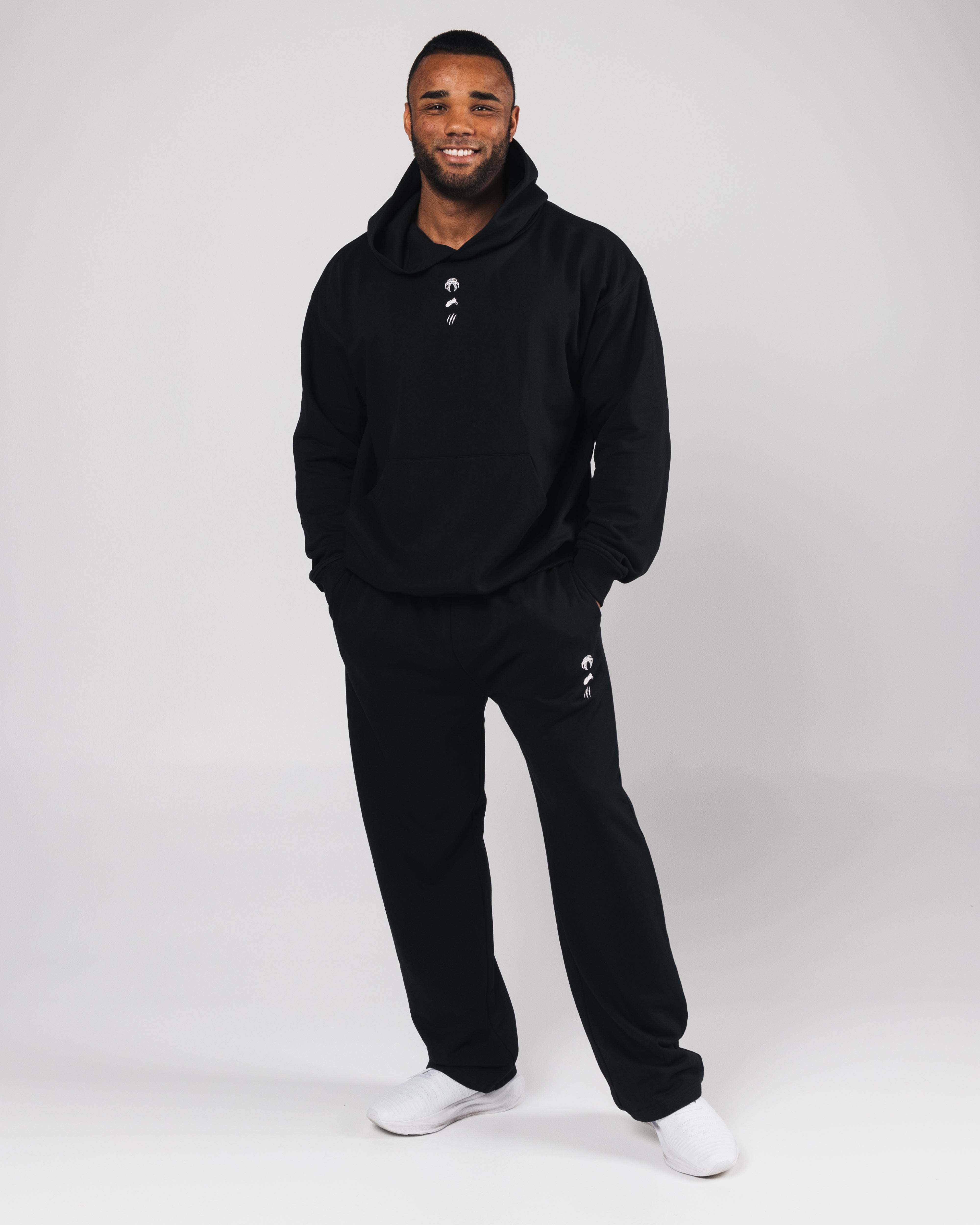 Premium Heavyweight Hoodie for Men - 3-Pillar Design, Black | Comfortable & Durable Pullover for Casual Wear, Gym, and Outdoor Activities