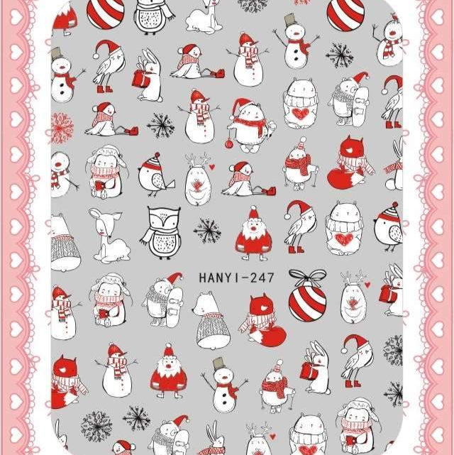 Christmas Nail Stickers - Festive Holiday Nail Art Decals for Parties & Gifts | DIY Manicure Designs for Women & Teens | Perfect for Christmas Celebrations, New Year's Eve & Winter Holidays