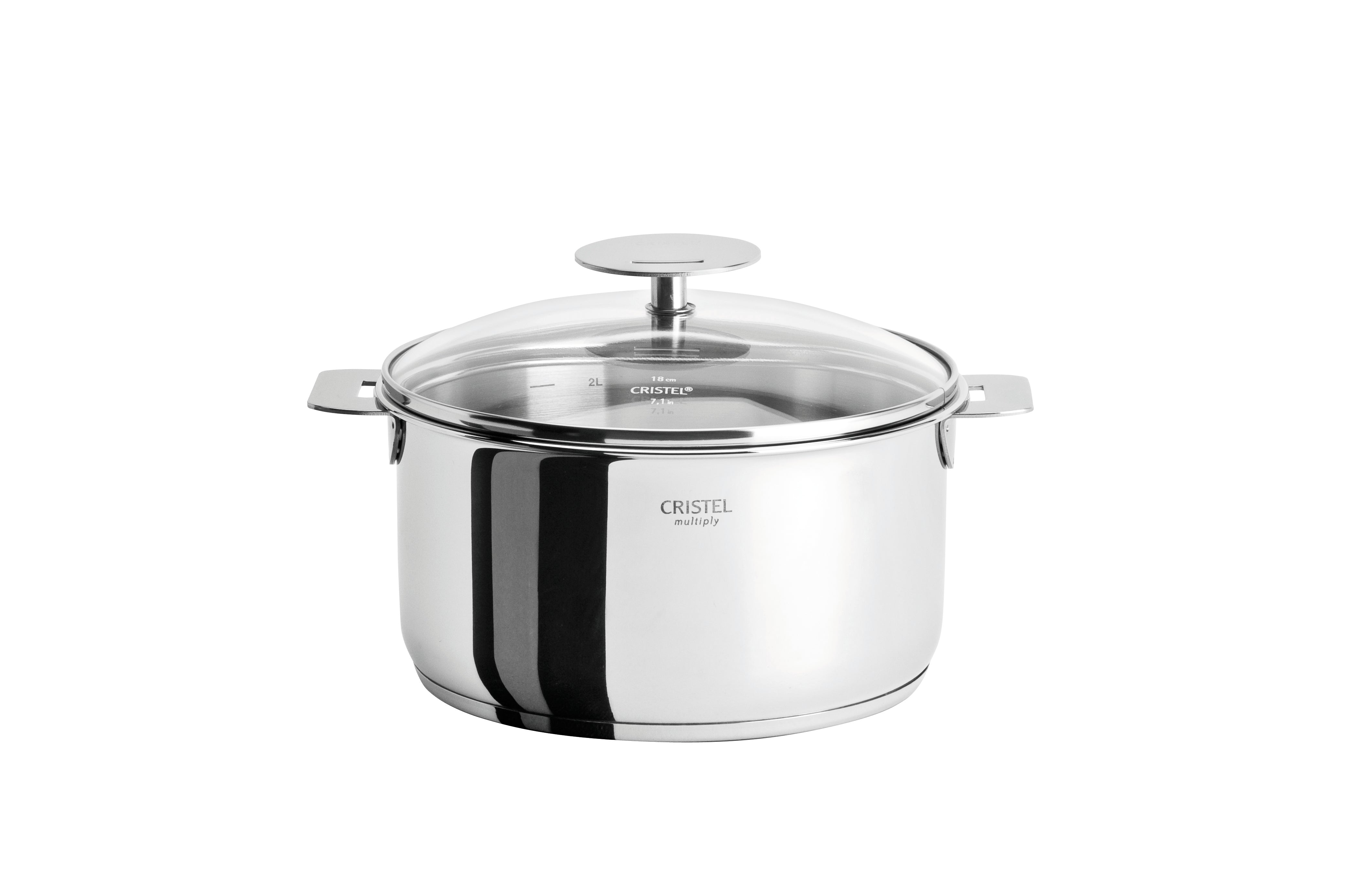 Cristel Casteline 1 Quart (1 QT) 5.5-Inch Saucepan with Lid - Premium Stainless Steel Cookware for Sauces, Soups & Small Meals