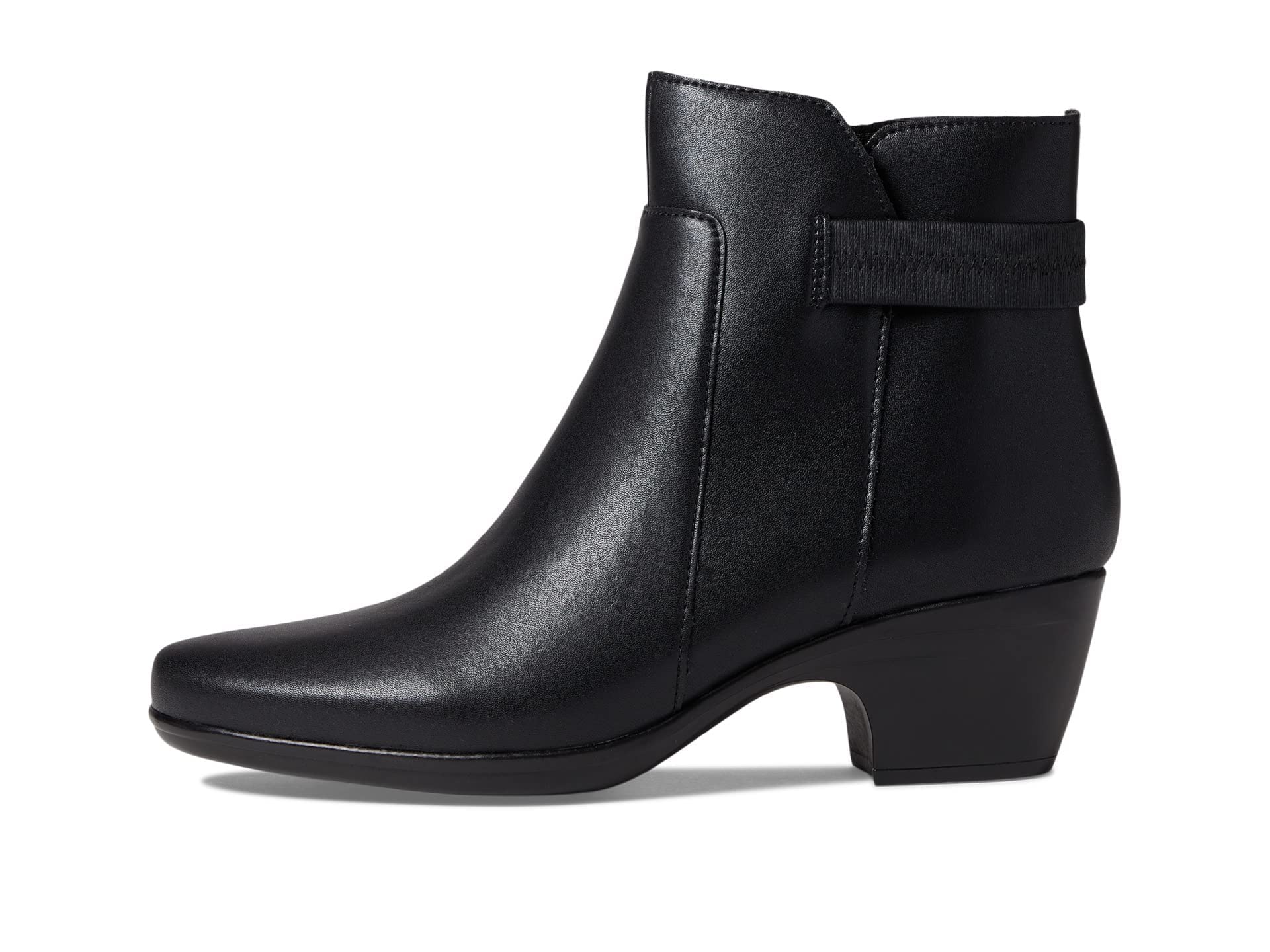 Clarks Women's Emily Holly Ankle Boots - Comfortable Leather Chelsea Boots for Women, Slip On Casual Shoes with Cushioned Insoles - Perfect for Work, Travel & Everyday Wear