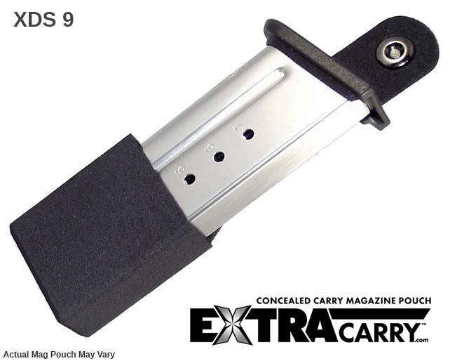 XD S 9mm 9-Round Extended Magazine & MOD.2 Magazine Pouch - Compatible with Springfield XD Series Pistols - Perfect for Range Shooting, Concealed Carry and Tactical Training