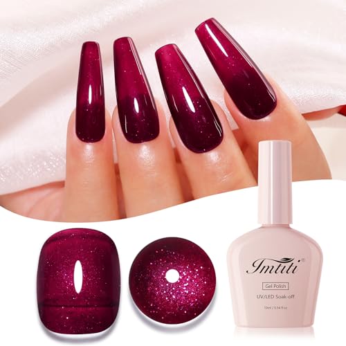 Burgundy Red Iridescent Glitter