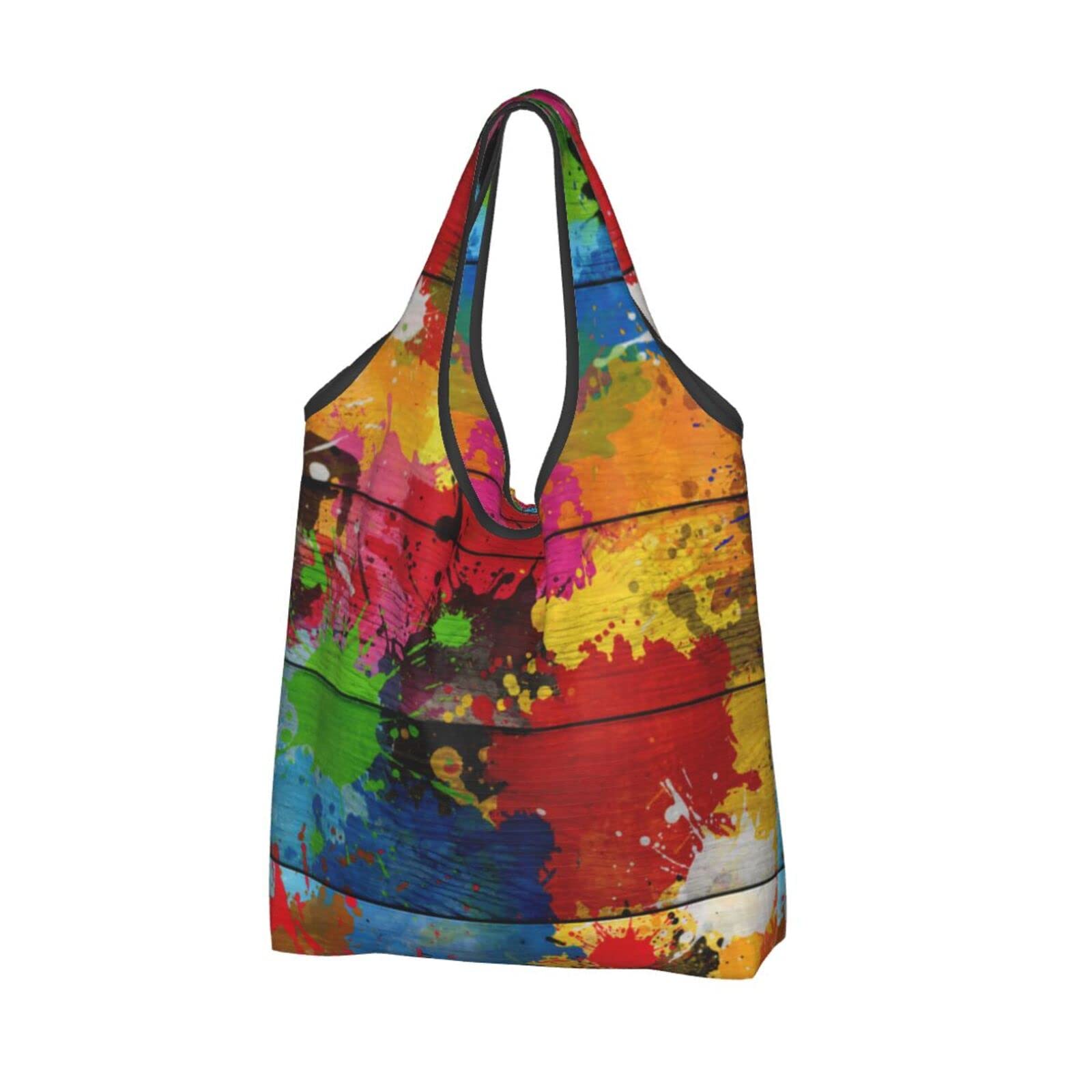 Eco-Friendly Waterproof Wood Texture Reusable Shopping Bags - Large Foldable Grocery Tote for Groceries, Beach, Travel & Daily Use