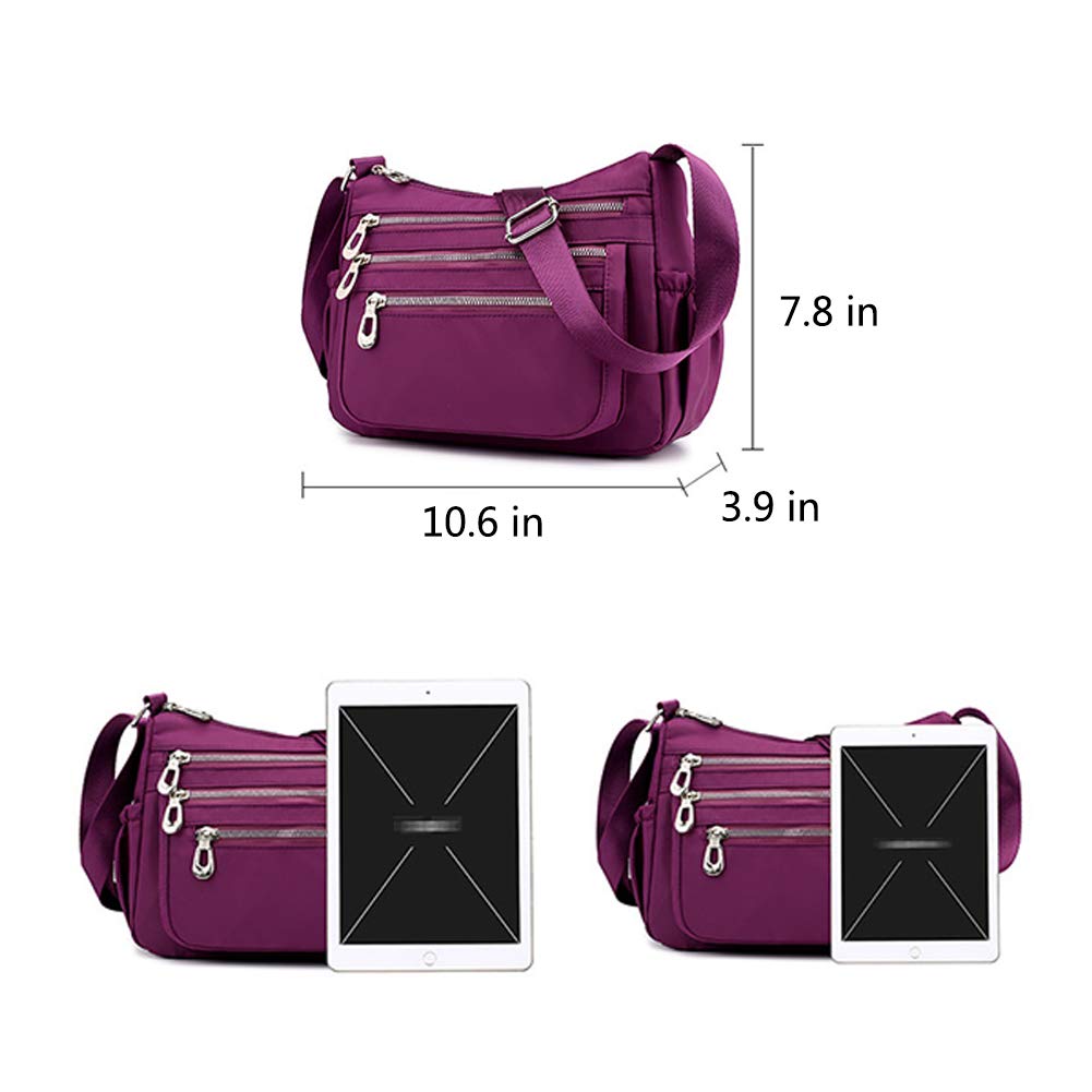 KARRESLY Women's Waterproof Crossbody Bag - Lightweight Nylon Shoulder Purse for Everyday Use, Travel & Shopping