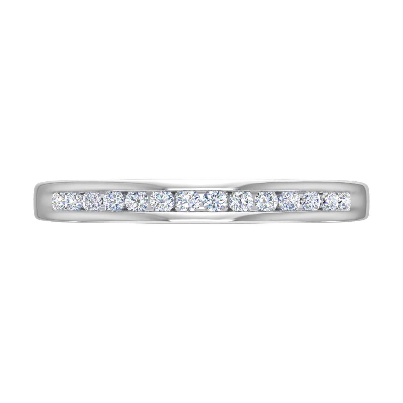 1/5 Carat Channel Set Diamond Wedding Band Ring in 10K Solid Gold - Elegant Bridal Jewelry for Engagement, Anniversary & Special Occasions