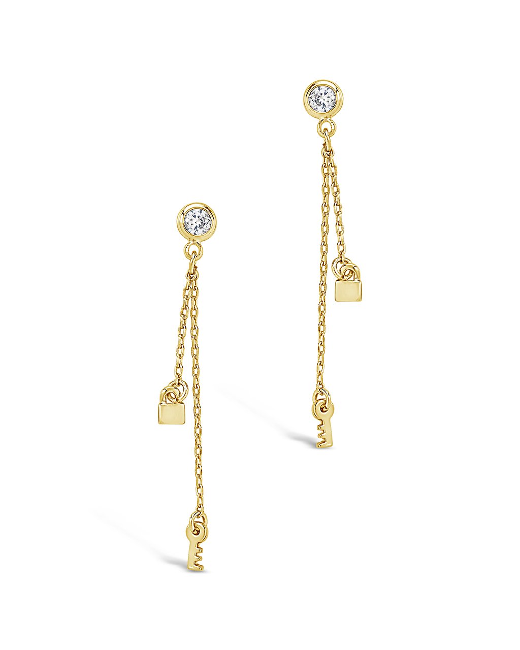 Lock and Key Dangle Stud Earrings for Women - Vintage Inspired Jewelry for Everyday Wear & Special Occasions
