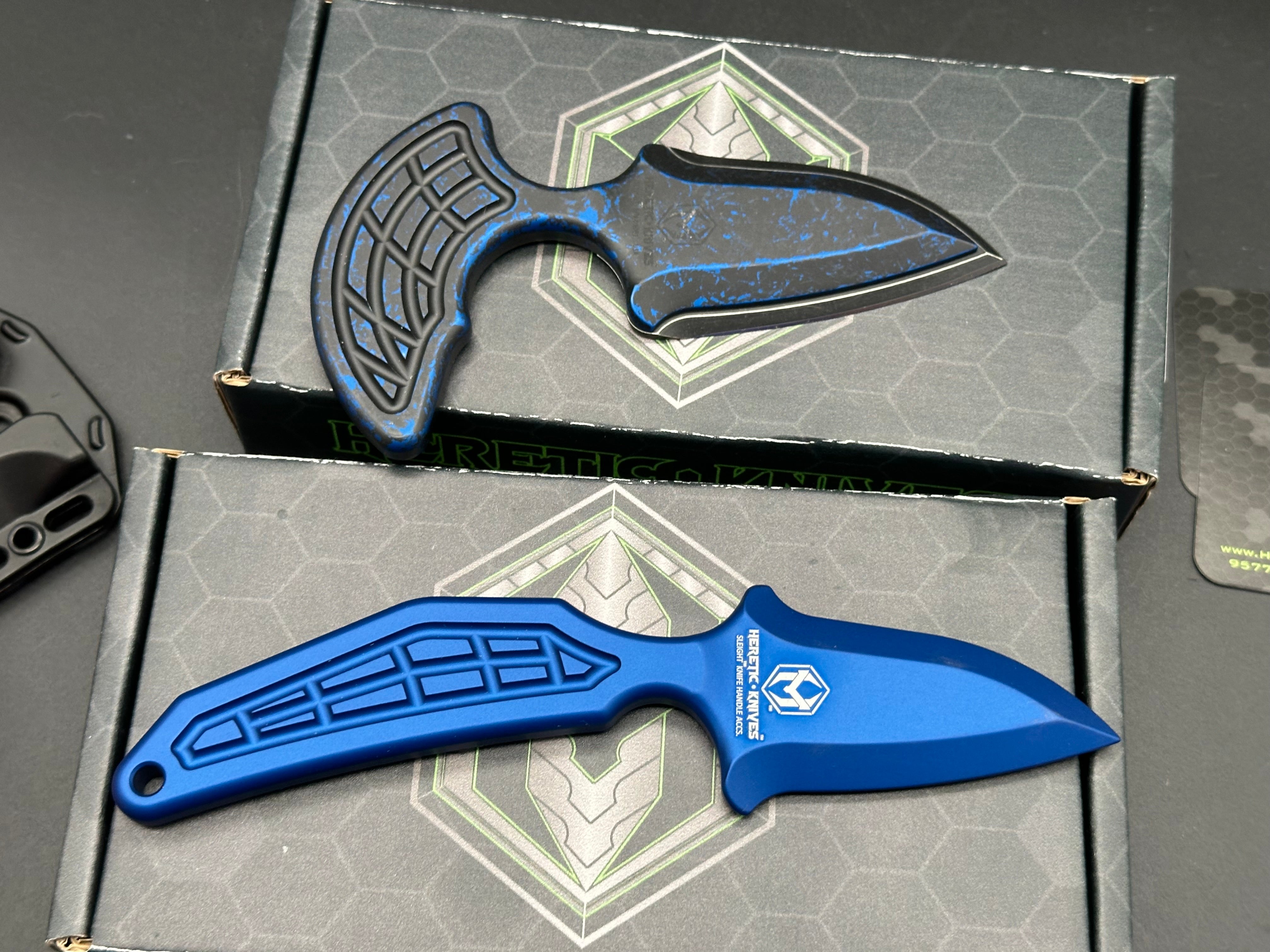 Heretic Sleight Push Dagger Set with Sheath - Tactical Self Defense Knife for Outdoor Survival, EDC & Camping