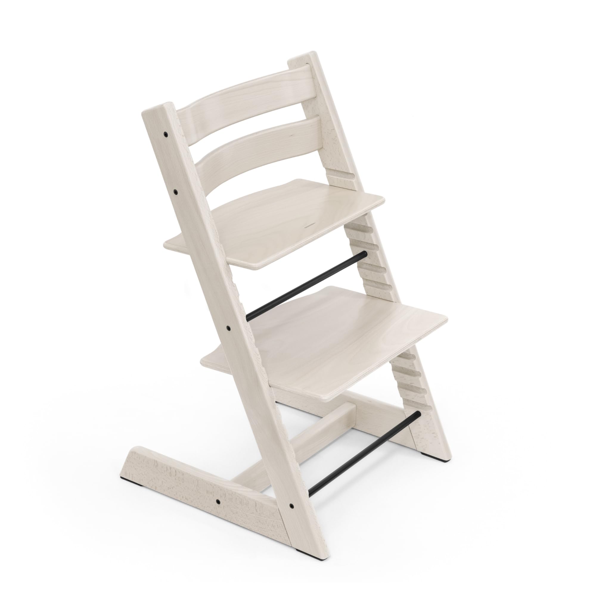 Stokke Tripp Trapp Adjustable High Chair - Convertible Baby to Adult Chair in Whitewash - Ergonomic & Comfortable for Toddlers, Kids & Parents - Perfect for Dining, Feeding & Learning Activities