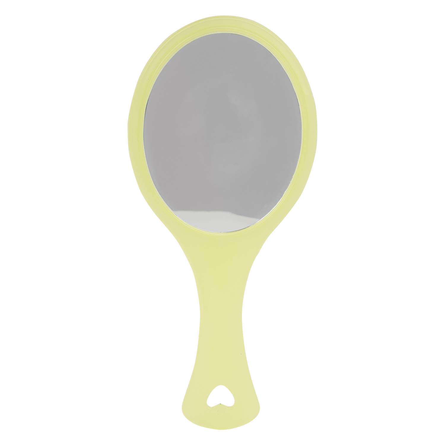 SIYAA Hand Mirror with Comb Set for Women and Girls - Portable Travel Vanity Mirror & Hair Comb Kit (Yellow) - Perfect for Makeup, Hair Styling, Travel & Gift Giving