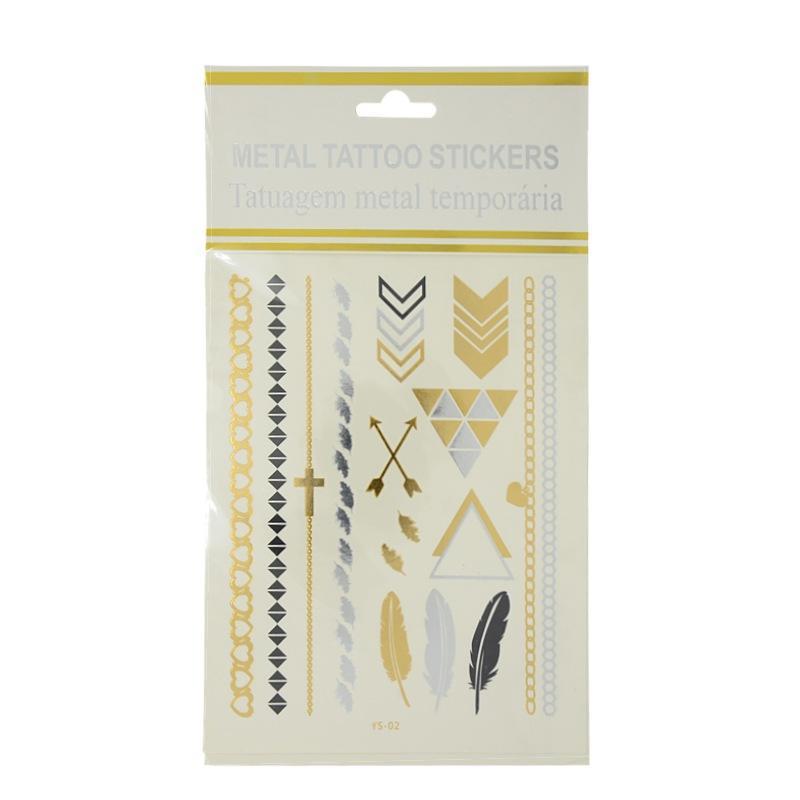 Metallic Temporary Tattoos for Women & Men - Shimmering Body Art Stickers for Parties, Festivals & Cosplay - Waterproof & Long Lasting