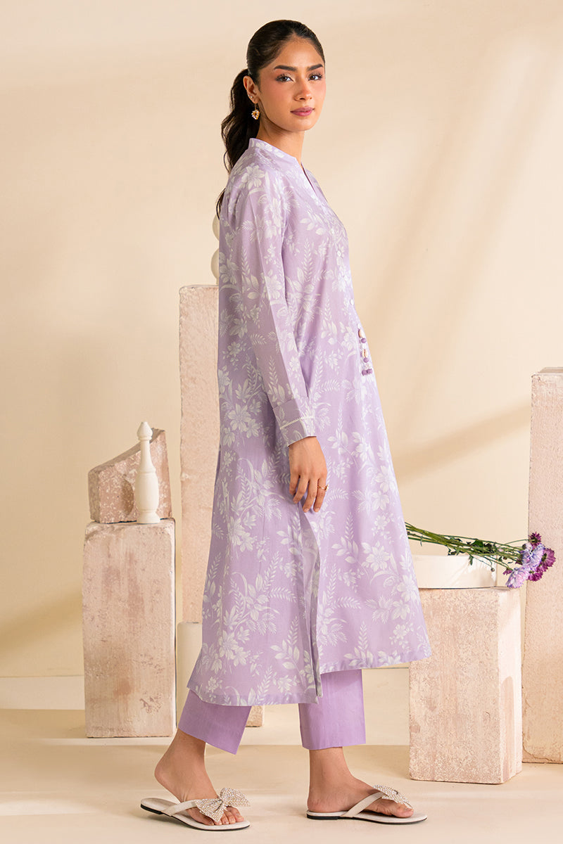 MAUVE DREAM 3 PC PRINTED LAWN SUIT for Women - Floral Embroidered Cotton Outfit for Summer, Parties & Weddings - Elegant Pakistani Fashion Dress Set