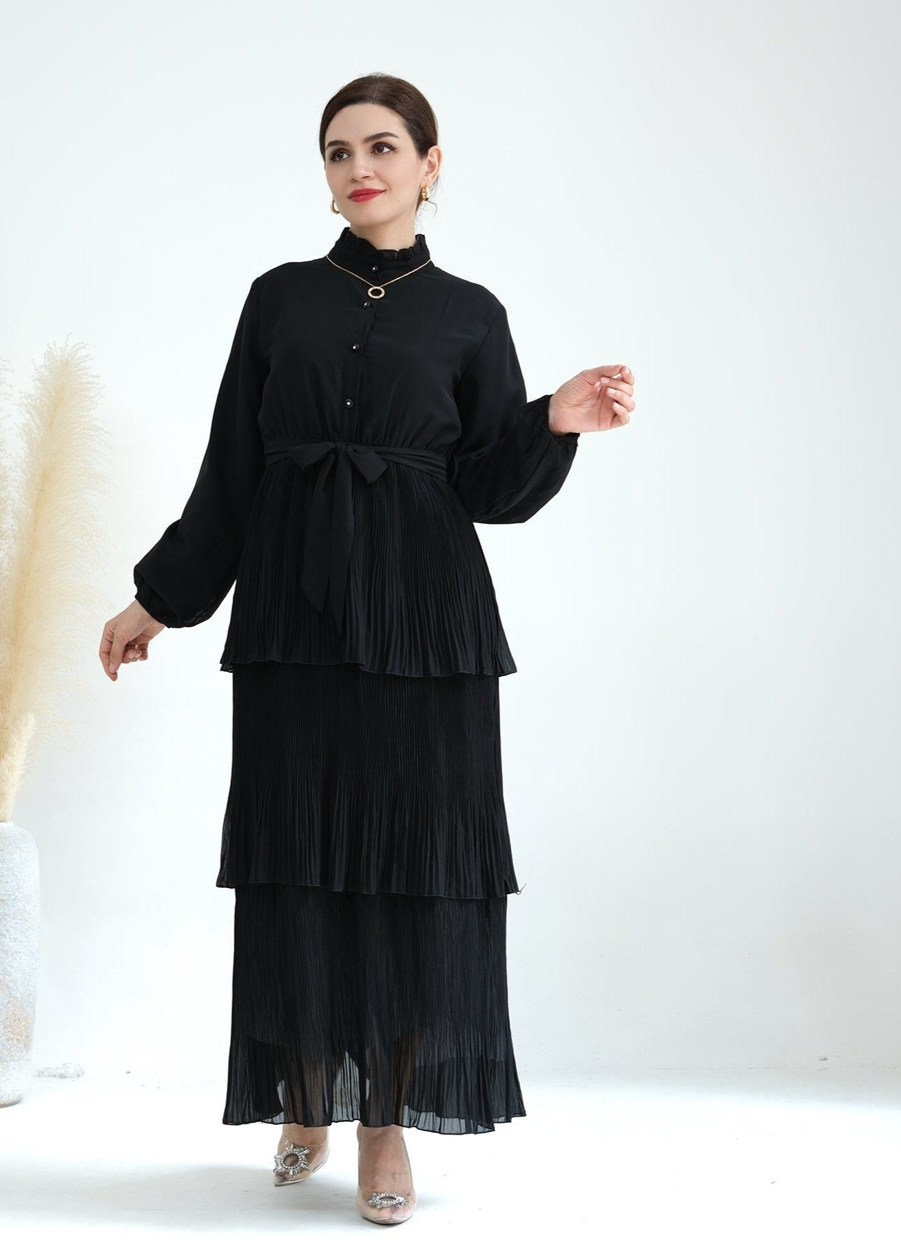 Fleur Maxi Dress for Women - Elegant Black Long Flowy Dress for Summer, Beach, Party & Special Occasions