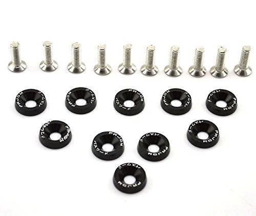 JDM Aluminum Alloy Fender Bumper Engine Dress Up Washers Kit with Bolts - Car Styling & Performance Upgrade for Honda, Toyota, Nissan - Perfect for Auto Shows & Custom Builds