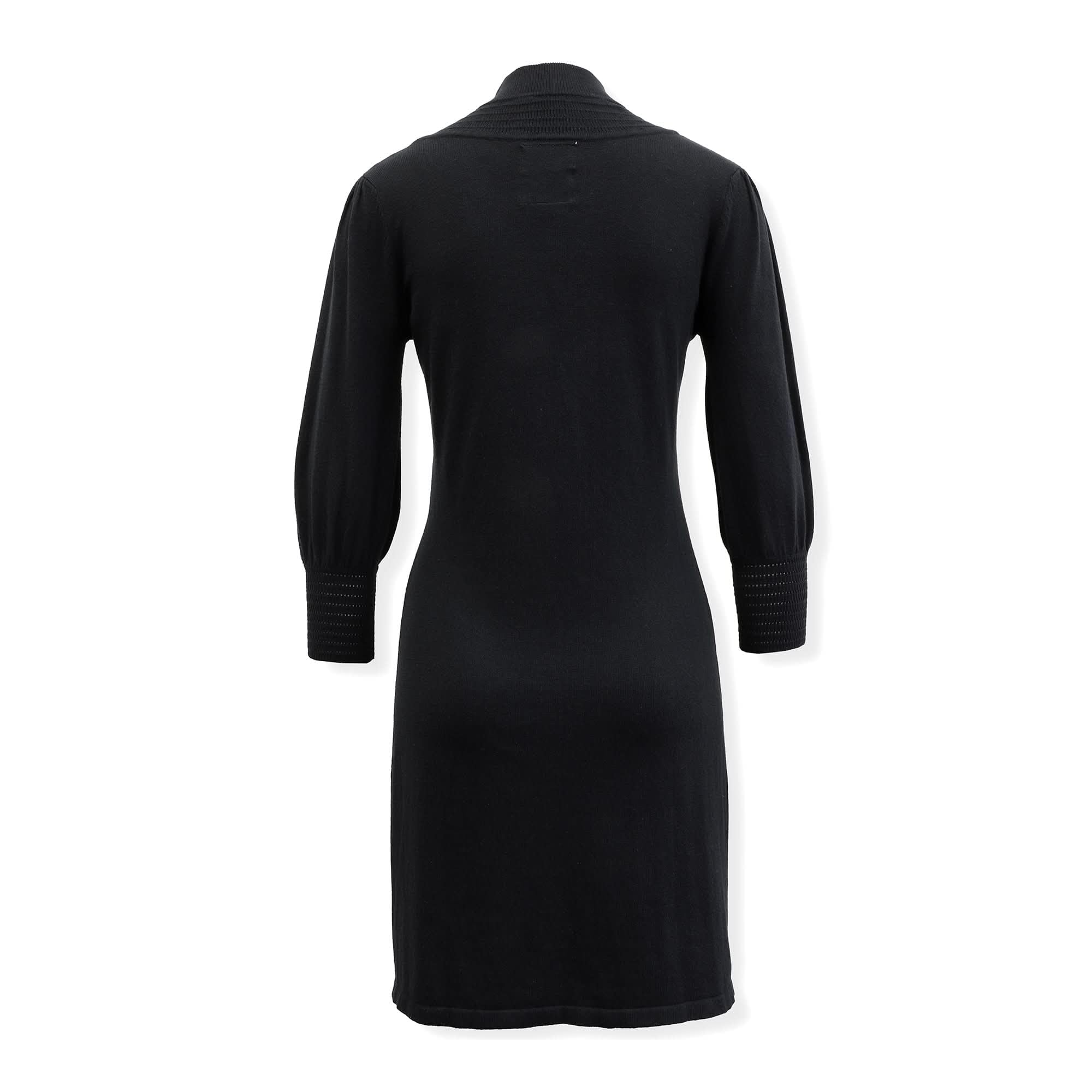 Hope & Henry Women's Cable Knit Sweater Dress with Elbow Patches - Cozy Winter Outfit for Office, Date Night & Holiday Gatherings