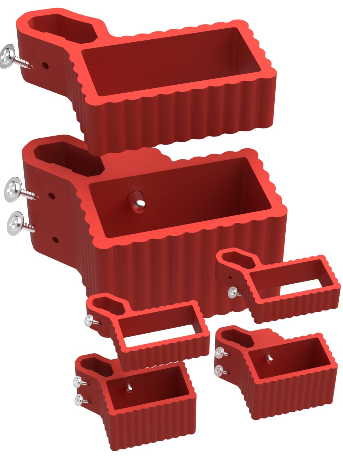 NyVoozy 4-Pack Heavy Duty Level Holder Organizer Compatible with Milwaukee Packout Tool Box - Red - Perfect for Tool Organization & Worksite Efficiency