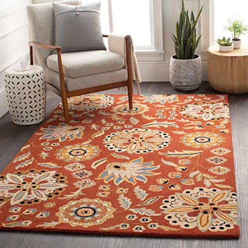 Surya Athena ATH-5126 Hand Tufted Wool Round Floral and Paisley Area Rug - 8-Feet Diameter, Soft & Durable for Living Room, Bedroom, or Office Decor