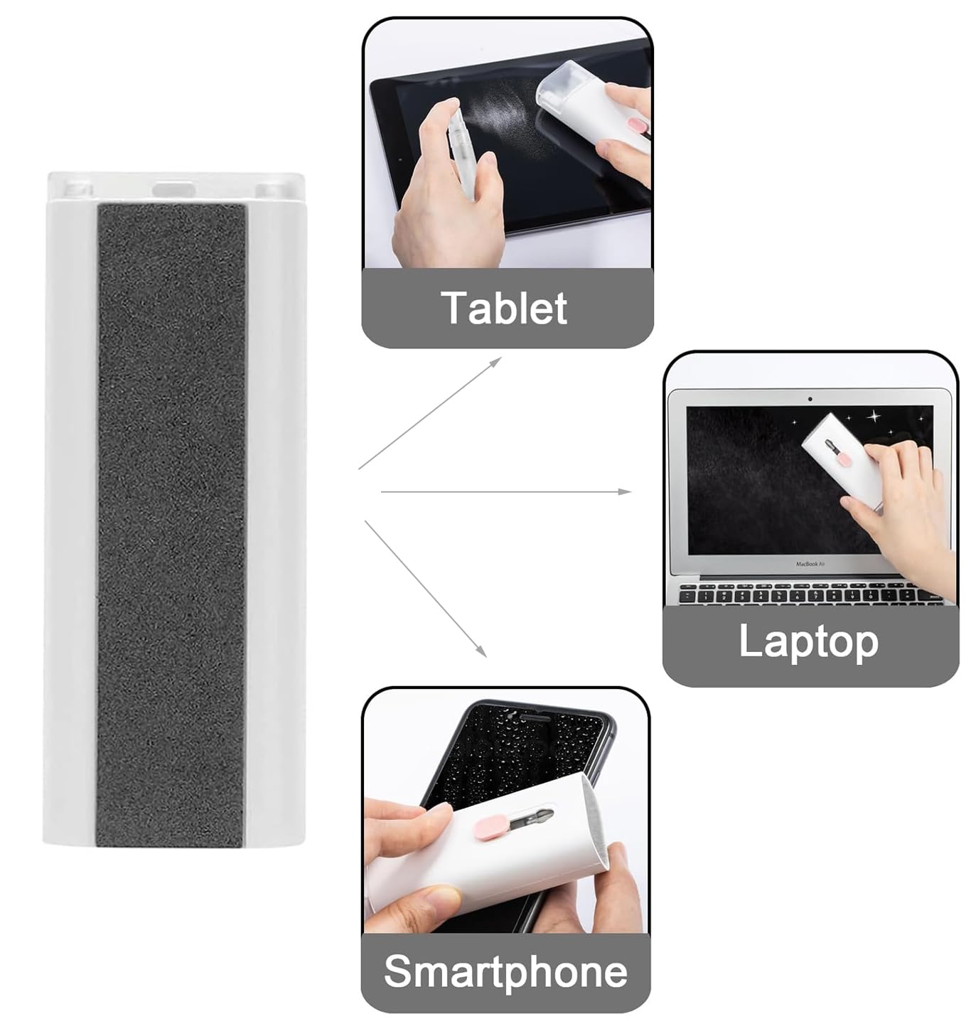 Professional Laptop Keyboard Cleaner Kit - Electronics Screen Cleaning Tool with Earbud Cleaner Pen & Camera Lens Pen - Perfect for MacBook, iPad, iPhone, Cell Phone & PC Monitor - Keep Your Devices Spotless for Work, Gaming & Entertainment