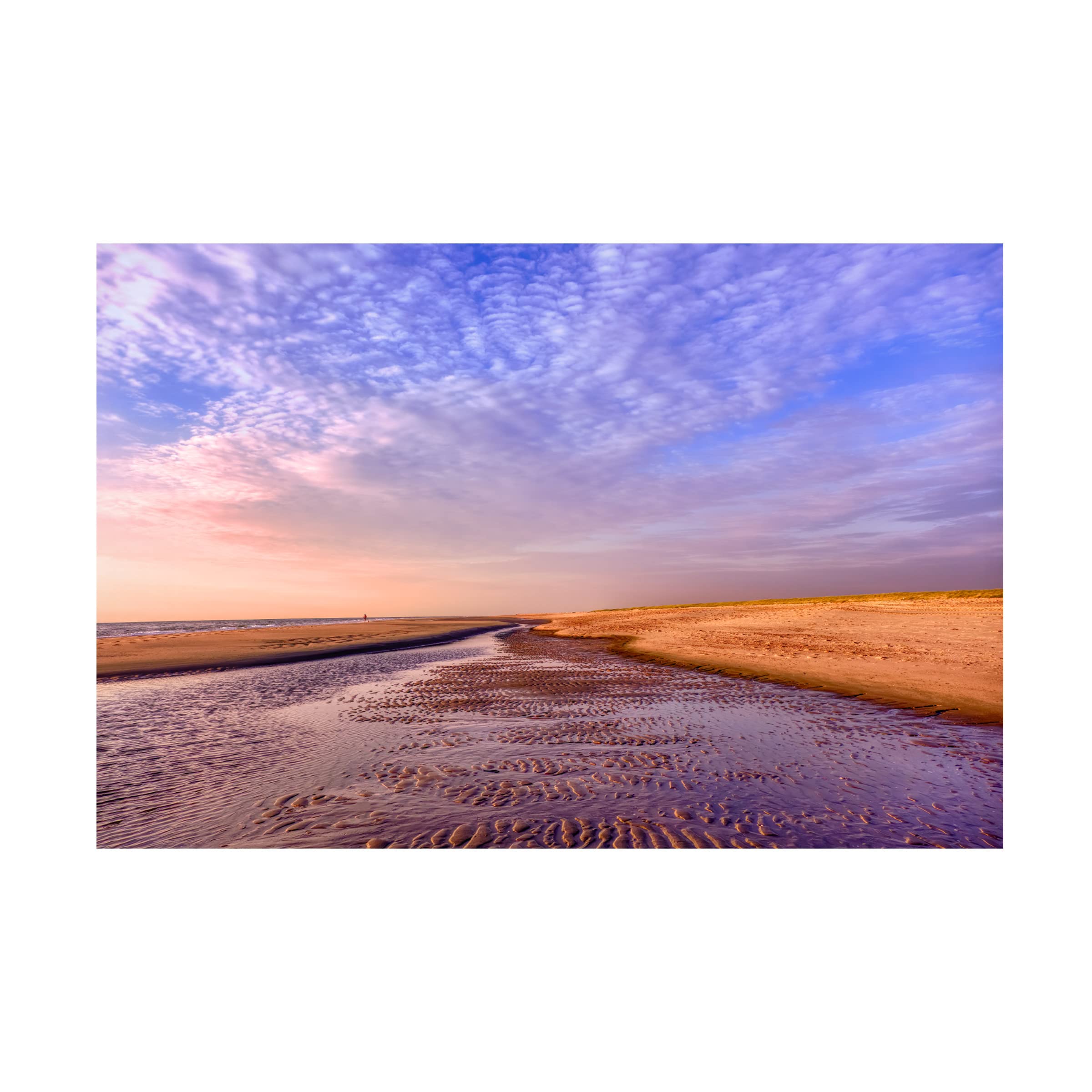 Early Morning Beach Canvas Art by Cora Niele - Coastal Wall Decor for Living Room, Bedroom & Office - Premium Trademark Fine Art Print
