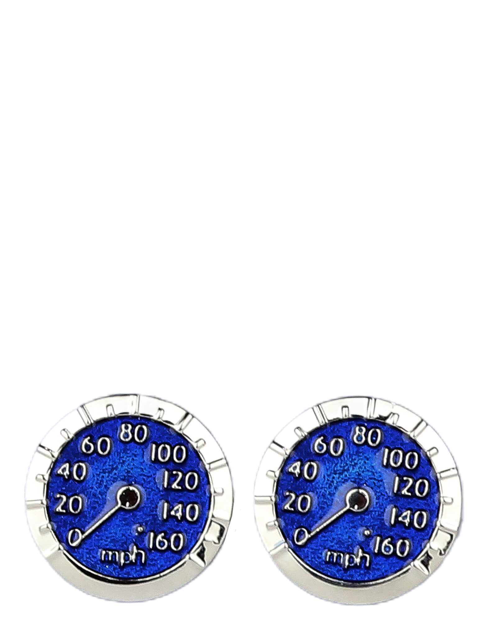 DÉCLIC Blue Speedometer Cufflinks for Men - Vintage Car Racing Accessories - Perfect for Weddings, Business Meetings & Formal Events