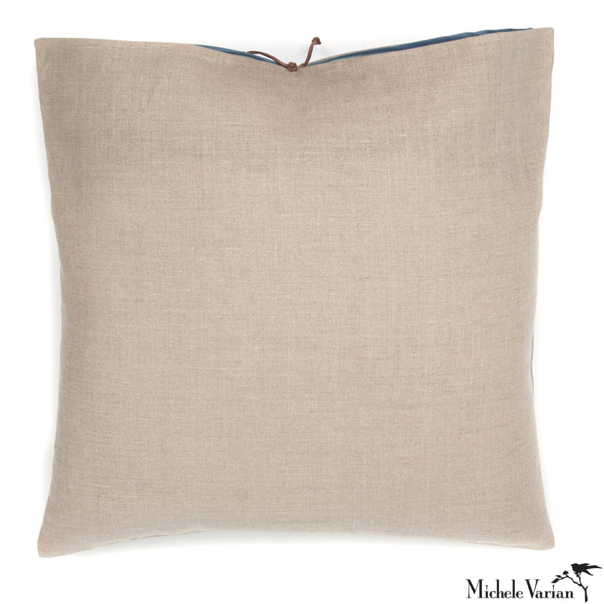 Printed Linen Pillow Cover 18x18 Inch - Bohemian Jade Green Decorative Cushion for Living Room, Bedroom & Sofa