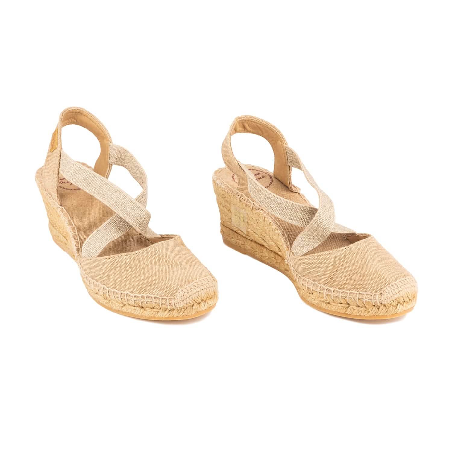 Women's Plain Canvas Wedge Espadrilles - Comfortable Summer Casual Shoes for Beach, Vacation & Everyday Wear | Saba V