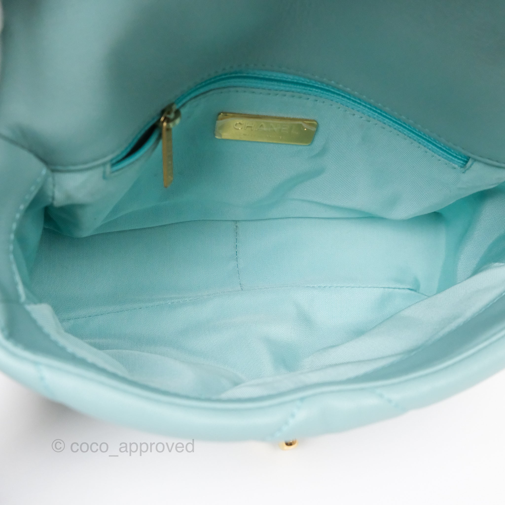 Chanel 19 Small Handbag Tiffany Blue Mixed Hardware - Luxury Crossbody Bag for Women, Perfect for Date Night & Special Occasions