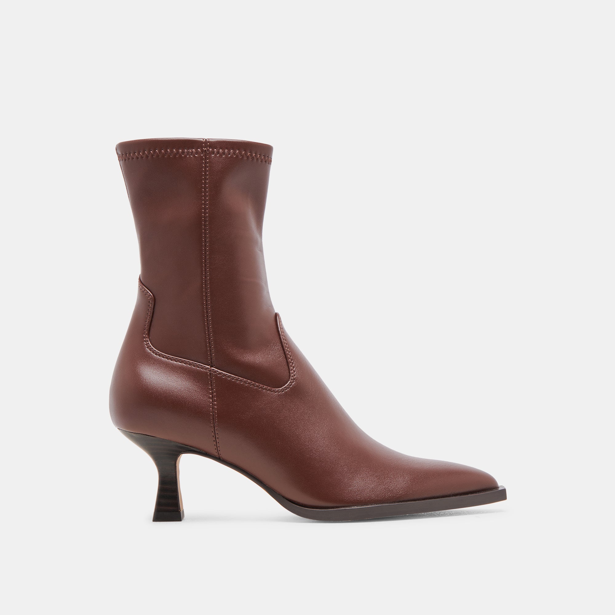 ARYA Wide Calf Boots for Women - Chocolate Brown Leather Ankle Boots for Wide Calves | Comfortable & Stylish for Work, Casual Outfits and Winter Fashion