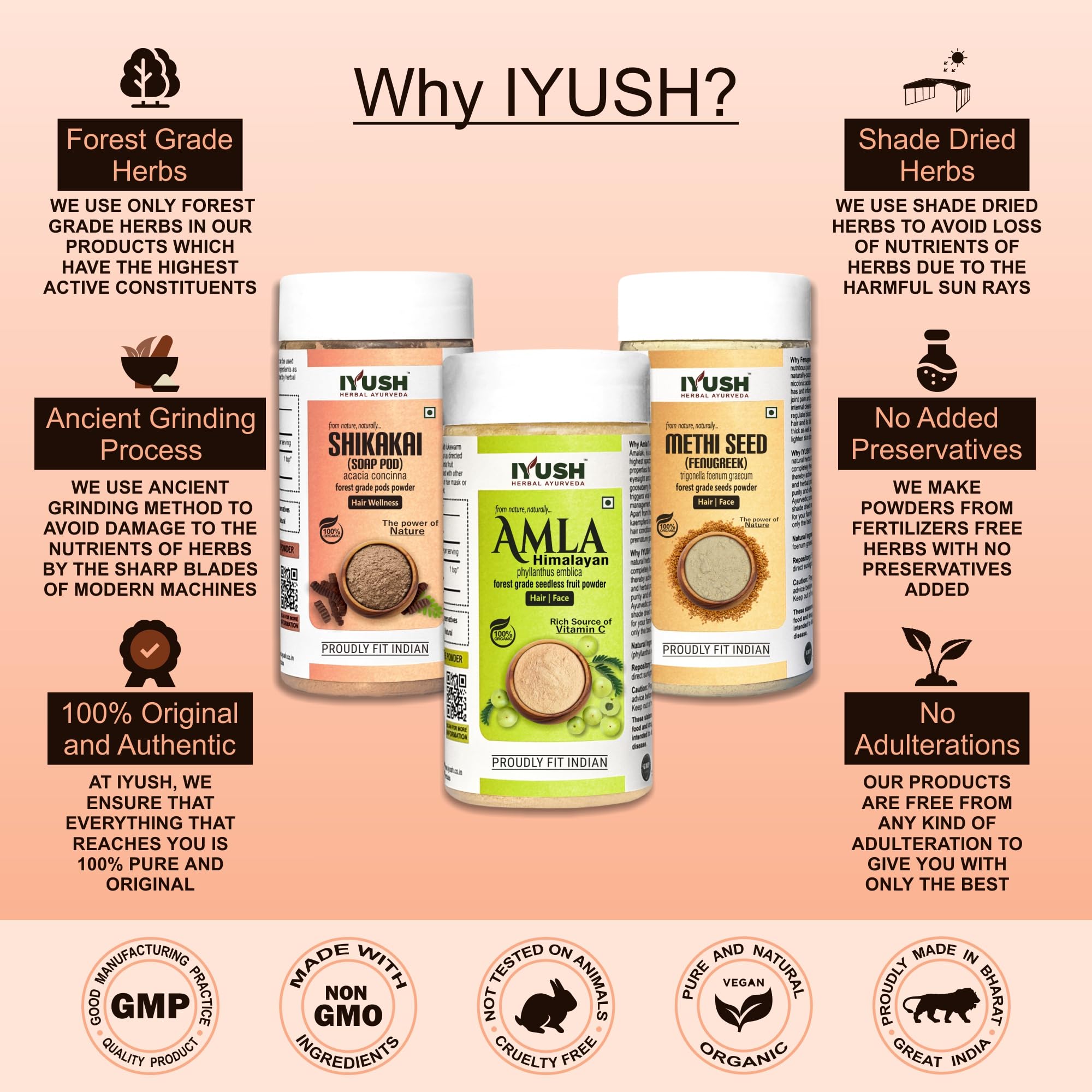 Organic Ayurvedic Amla Powder with Fenugreek & Shikakai for Hair Growth - 300g | Natural Hair Mask for Dry, Frizzy Hair | Volumizing Treatment | Herbal Hair Pack | Promotes Stronger, Thicker Hair | Perfect for DIY Hair Care & Scalp Treatments