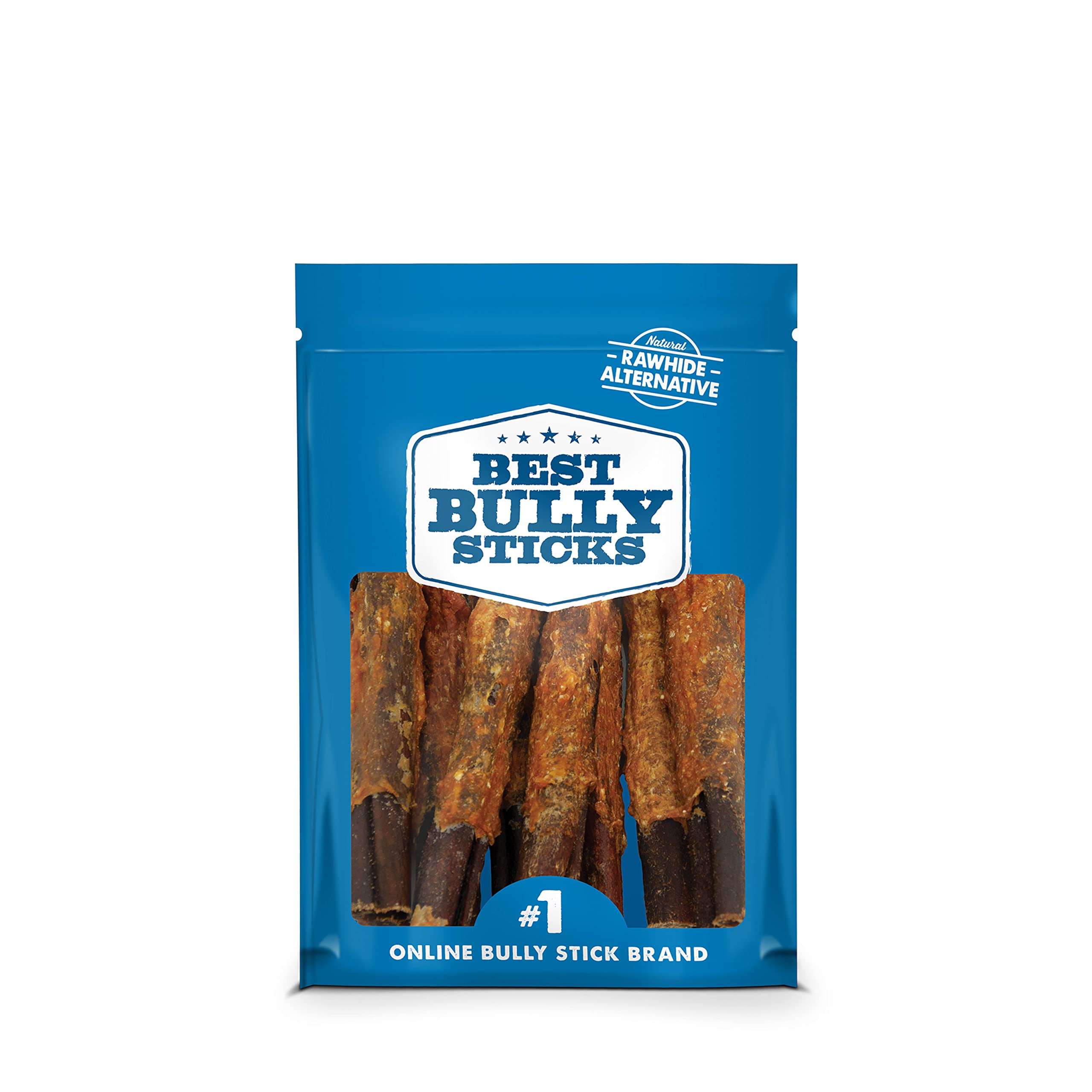 Premium All-Natural Chicken-Wrapped Beef Collagen Dog Chews - 6 Inch (10 Count Pack) | USA Sourced & Baked | Grain-Free, Easily Digestible Rawhide Alternative for Puppies & Adult Dogs - Perfect for Teething, Training Rewards & Dental Health