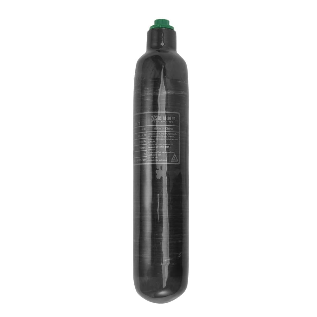 High-Pressure Carbon Fiber HPA Paintball Tank (31 Cu in / 4500 PSI) - Lightweight Compressed Air System for Paintball & Airsoft Games - Empty Bottle for Easy Refilling