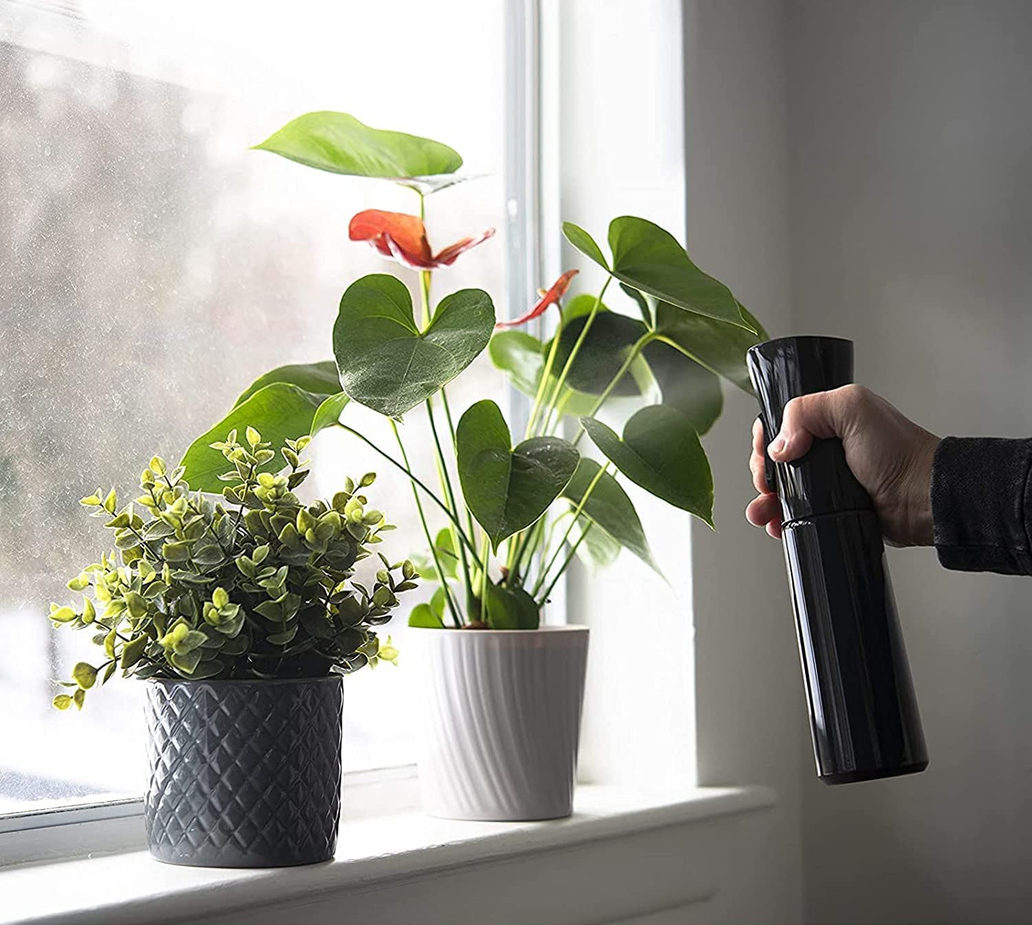 KISUASHI 300ml Refillable Fine Mist Spray Bottle - Continuous Water Sprayer for Cleaning, Plants, Gardening, Ironing, Pet Care & Skin Hydration | Professional Salon & Barber Quality | Multi-Color Options | Perfect for Home, Salon, Garden & Travel Use